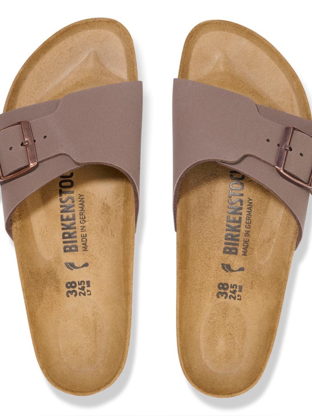 Birkenstock Catalina Slides Single Strap Sandal in Mocha Taupe Brown